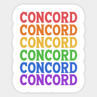CONCORD RAINBOW TYPOGRAPHY Sticker
